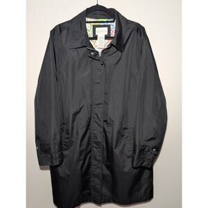 White Stag Lightweight Black Raincoat Fully Lined Floral Classic 18W/20W 2X